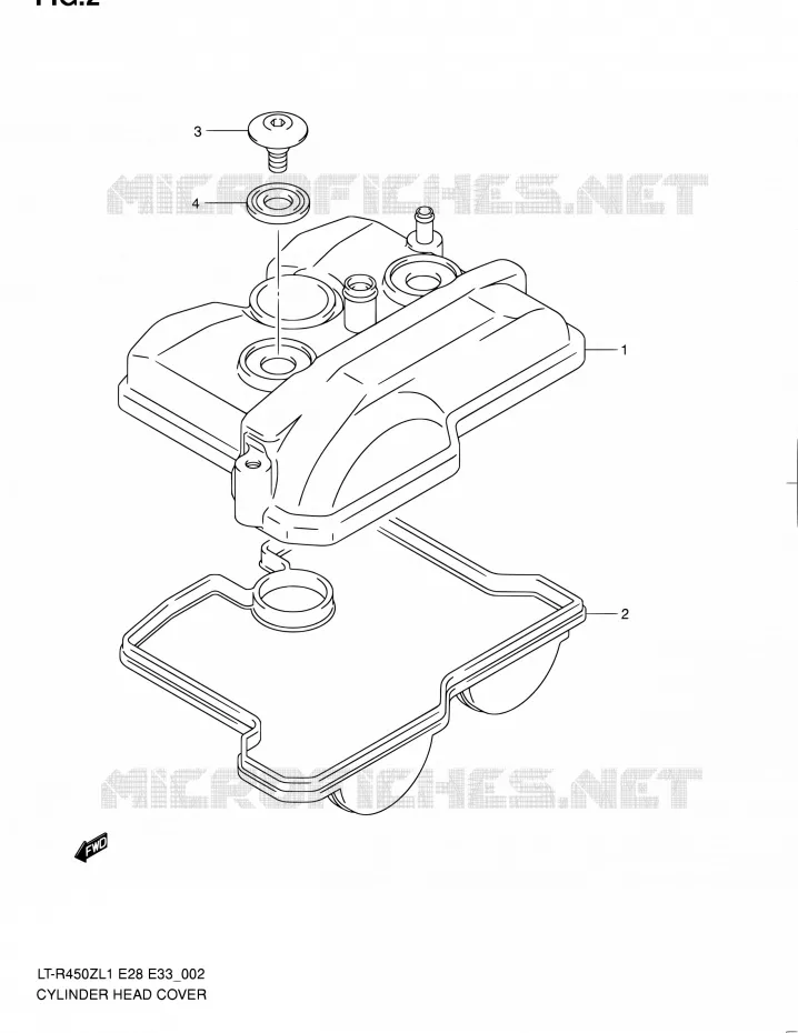 CYLINDER HEAD COVER Suzuki QUAD 450 QUADRACER 2011  LT-R450 L1/LT-R450Z L1 (E03,E28,E33)