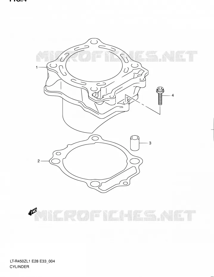 CYLINDER Suzuki QUAD 450 QUADRACER 2011  LT-R450 L1/LT-R450Z L1 (E03,E28,E33)