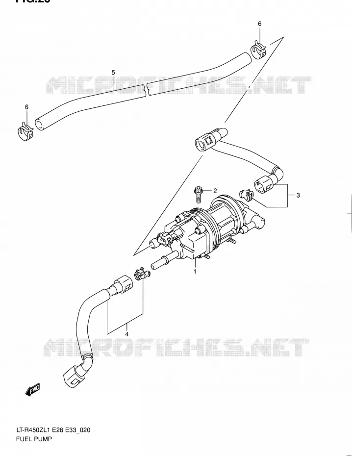 FUEL PUMP (LT-R450ZL1 E28) Suzuki QUAD 450 QUADRACER 2011  LT-R450 L1/LT-R450Z L1 (E03,E28,E33)