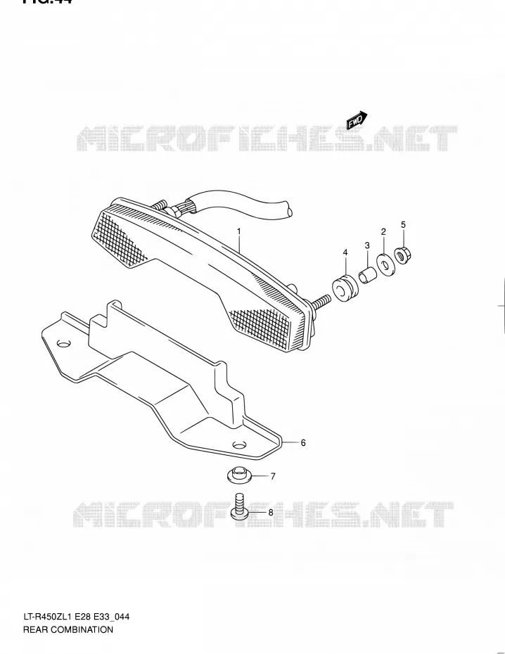 TAIL LIGHT ASSY (LT-R450L1 E33) Suzuki QUAD 450 QUADRACER 2011  LT-R450 L1/LT-R450Z L1 (E03,E28,E33)