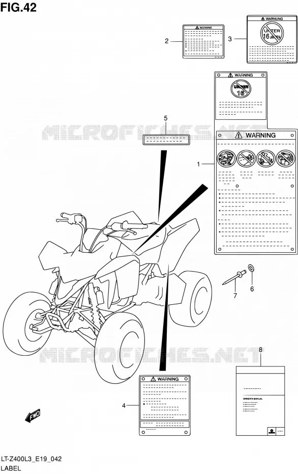 LABEL Suzuki QUAD 400 QUADSPORT 2015  LT-Z400 L3 (E19)