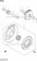 STARTER MOTOR CLUTCH for Suzuki QUADSPORT 400 2013