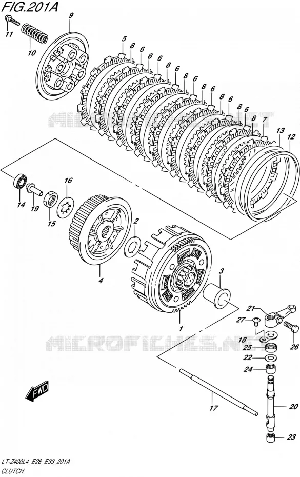 CLUTCH Suzuki QUAD 400 QUADSPORT 2014  LT-Z400 L4