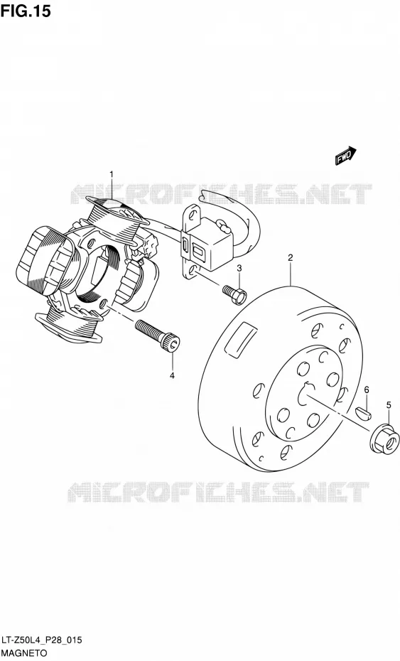 IGNITION Suzuki QUAD 50 QUADSPORT 2014  LT-Z50 L4 (P03,P28,P33)