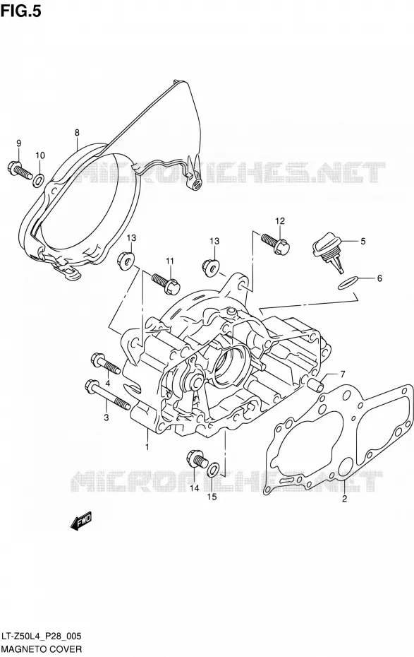 MAGNETO COVER Suzuki QUAD 50 QUADSPORT 2014  LT-Z50 L4 (P03,P28,P33)