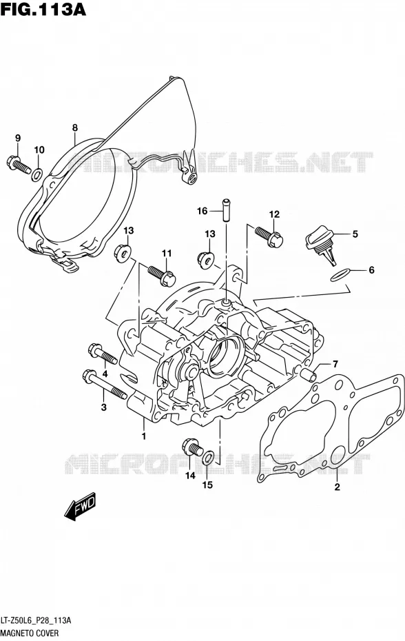 MAGNETO COVER Suzuki QUAD 50 QUADSPORT 2016  LT-Z50 L6 (P03,P28,P33)