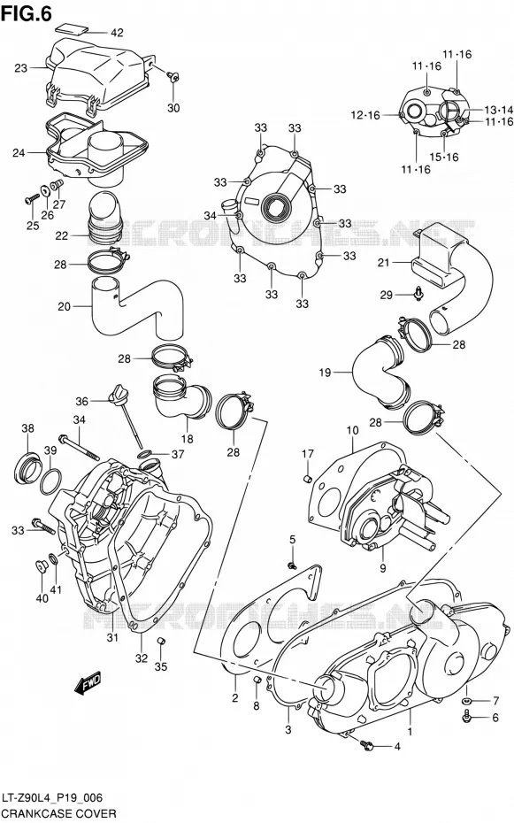 CASING Suzuki QUAD 90 QUADSPORT 2014  LT-Z90 L4 (P19)