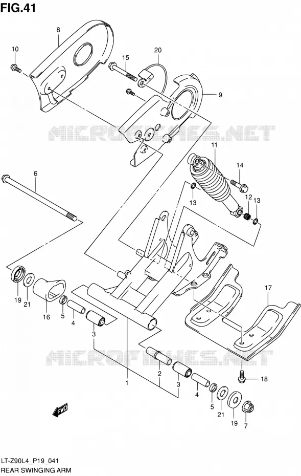 SWINGARM Suzuki QUAD 90 QUADSPORT 2014  LT-Z90 L4 (P19)