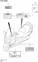 LABEL (AN650L5 E19) for Suzuki BURGMAN 650 2015