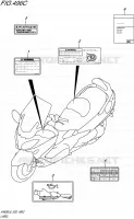 LABEL (AN650ZL6 E19) for Suzuki BURGMAN 650 2016