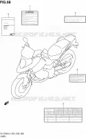 LABEL (DL1000AL4 E03) for Suzuki V-STROM 1000 2014