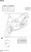 LABEL (DL1000AL4 E28) for Suzuki V-STROM 1000 2014