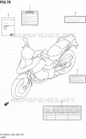 LABEL (DL1000AL4 E33) for Suzuki V-STROM 1000 2014