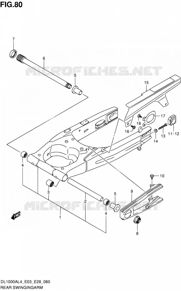 SWINGARM Suzuki MOTO 1000 V-STROM 2014  DL1000A L4 (E03,E28,E33)