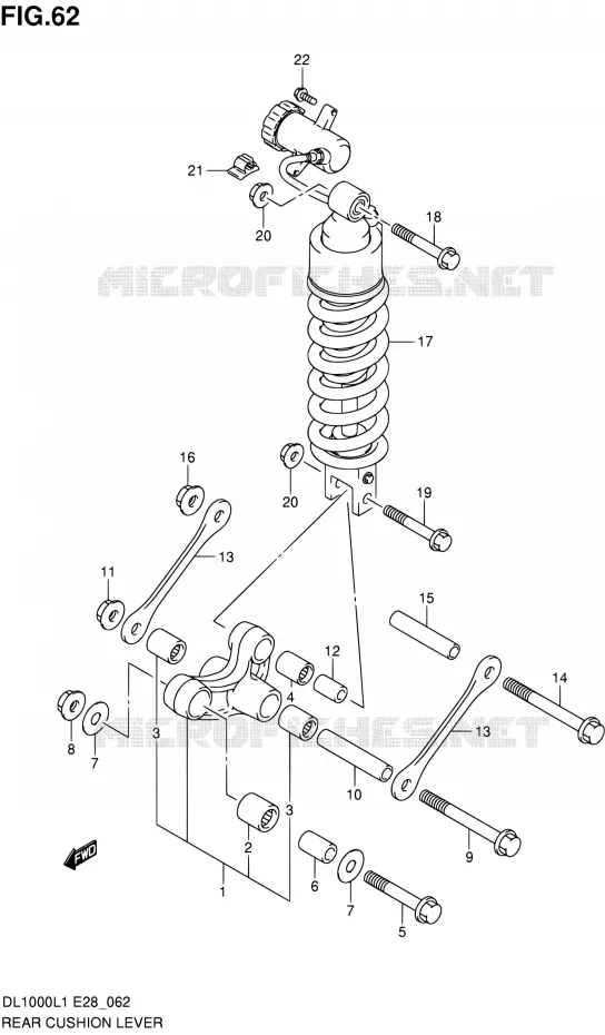 SHOCK ABSORBER LINKAGE Suzuki MOTO 1000 V-STROM 2011  DL1000 L1 (E03,E28,E33)