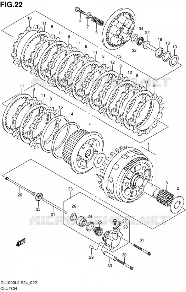 CLUTCH Suzuki MOTO 1000 V-STROM 2012  DL1000 L2 (E24)