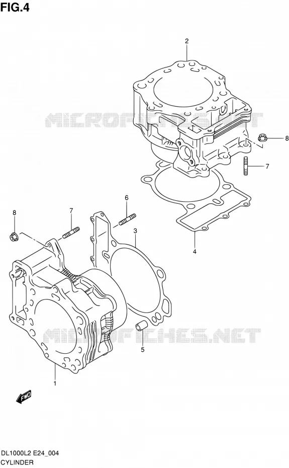 CYLINDER Suzuki MOTO 1000 V-STROM 2012  DL1000 L2 (E24)