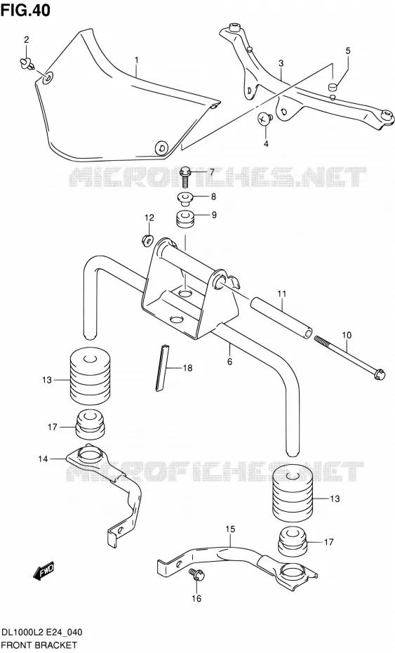 FRONT BRACKETS Suzuki MOTO 1000 V-STROM 2012  DL1000 L2 (E24)