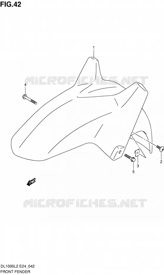 FRONT FENDER Suzuki MOTO 1000 V-STROM 2012  DL1000 L2 (E24)