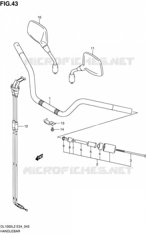 HANDLEBAR Suzuki MOTO 1000 V-STROM 2012  DL1000 L2 (E24)