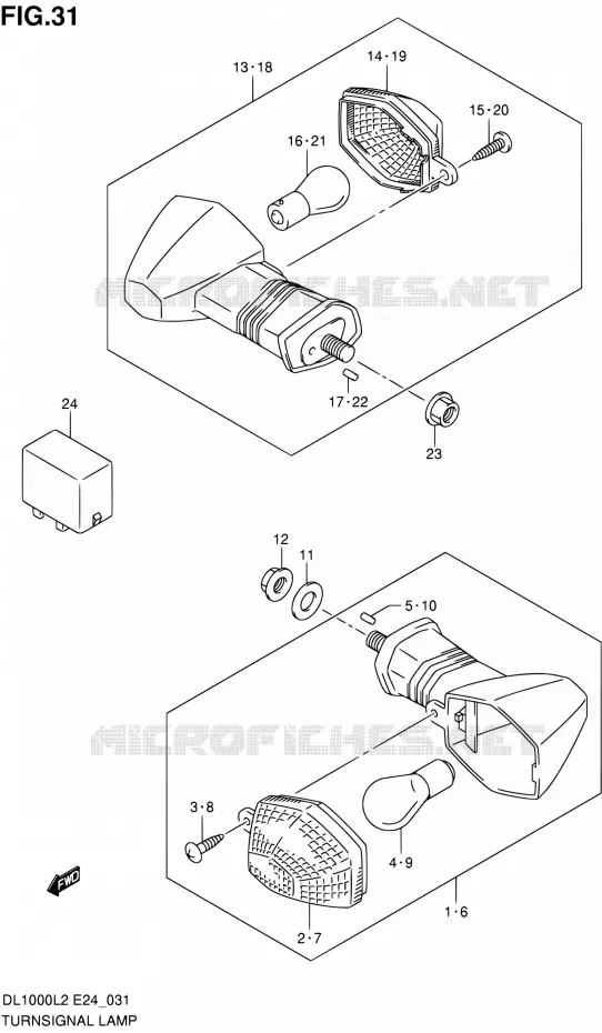 INDICATORS Suzuki MOTO 1000 V-STROM 2012  DL1000 L2 (E24)