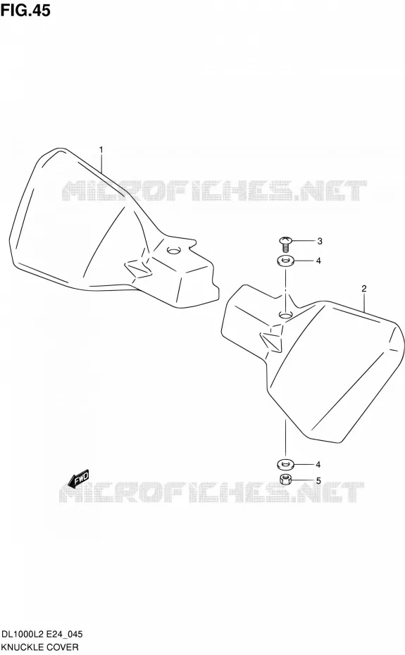 KNUCKLE COVERS Suzuki MOTO 1000 V-STROM 2012  DL1000 L2 (E24)