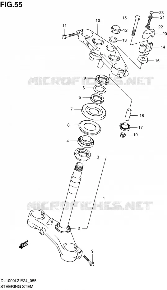 STEERING COLUMN Suzuki MOTO 1000 V-STROM 2012  DL1000 L2 (E24)