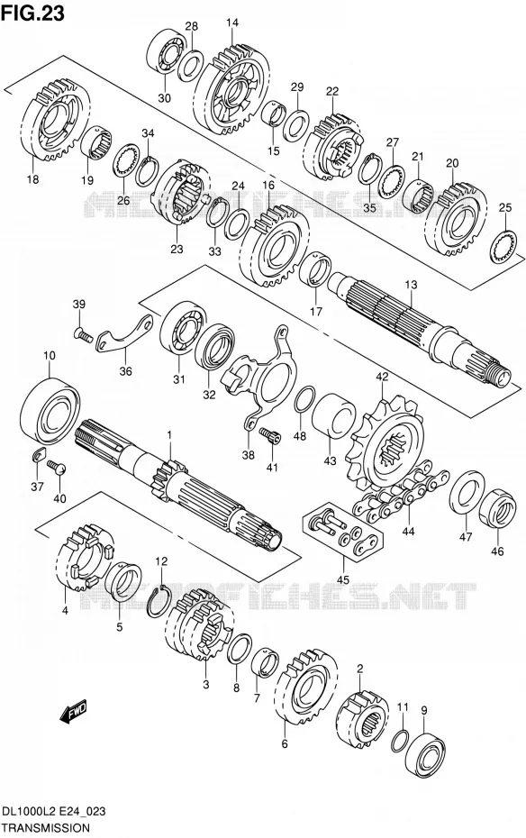 TRANSMISSION Suzuki MOTO 1000 V-STROM 2012  DL1000 L2 (E24)