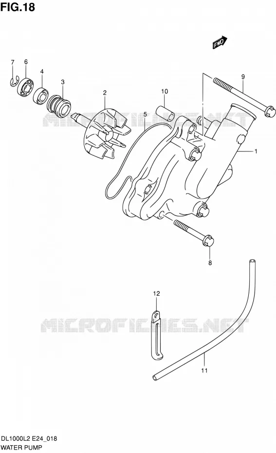 WATER PUMP Suzuki MOTO 1000 V-STROM 2012  DL1000 L2 (E24)