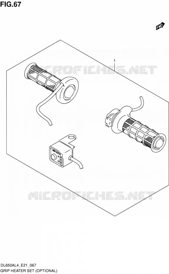 GRIP HEATER SET (OPTIONAL) Suzuki MOTO 650 V-STROM 2014  DL650A L4 (E21)