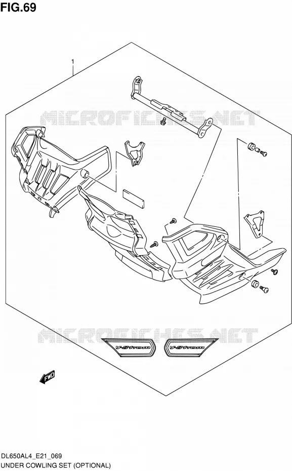 UNDER COWLING SET (OPTIONAL) Suzuki MOTO 650 V-STROM 2014  DL650A L4 (E21)