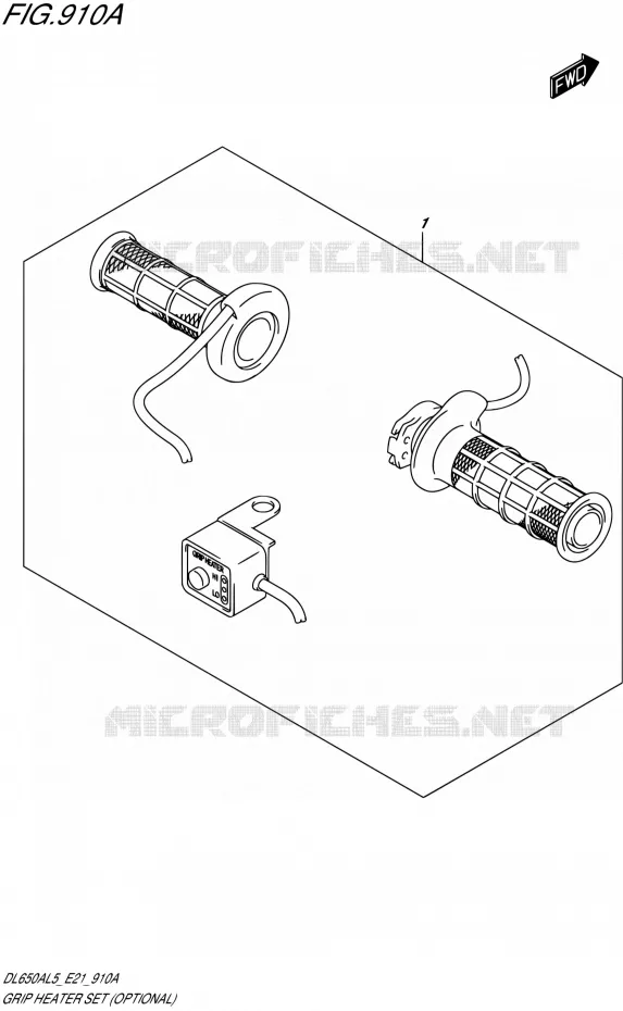GRIP HEATER SET (OPTIONAL) Suzuki MOTO 650 V-STROM 2015  DL650AUE L5 (E21)