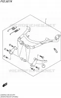 CENTER STAND SET (OPTIONAL) for Suzuki V-STROM 650 2015
