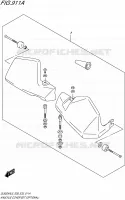 KNUCKLE COVERS (OPTIONAL) for Suzuki V-STROM 650 2015