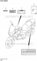 LABEL (DL650AL6 E21) for Suzuki V-STROM 650 2016