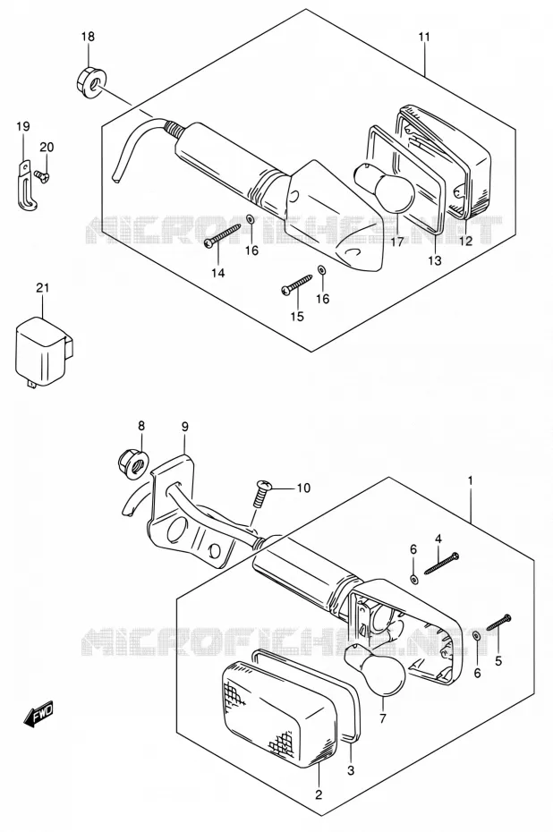 INDICATORS (MODEL K1 E24,MODEL K2 P09) Suzuki MOTO 200 DR 2003  DR200SE K3 (E06,E24)