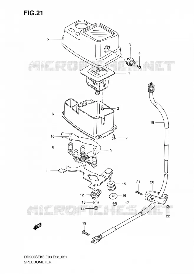 SPEEDOMETER Suzuki MOTO 200 DR 2010  DR200SE L0 (E03,E28,E33)