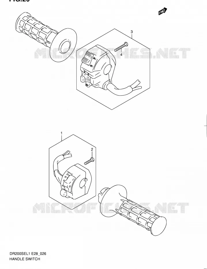 SWITCHES Suzuki MOTO 200 DR 2011  DR200SE L1 (E03,E28,E33)