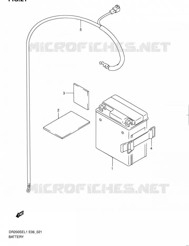 BATTERY Suzuki MOTO 200 DR 2011  DR200SE L1 (E06,E24)