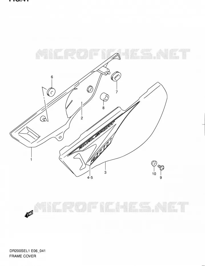 REAR FAIRING Suzuki MOTO 200 DR 2011  DR200SE L1 (E06,E24)
