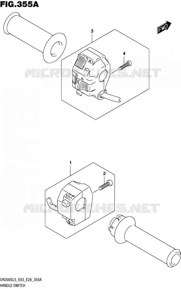 SWITCHES Suzuki MOTO 200 DR 2015  DR200S L5 (E03,E28,E33)