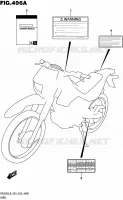 LABEL (DR200SL6 E03) for Suzuki DR 200 2016