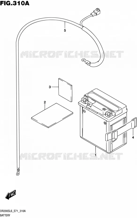 BATTERY Suzuki MOTO 200 DR 2016  DR200S L6 (E71)