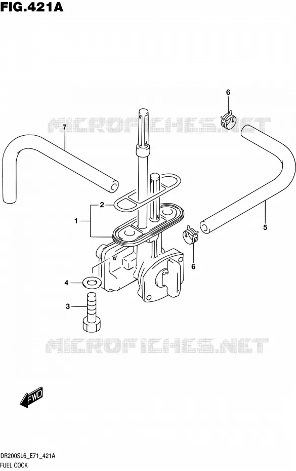 FUEL COCK Suzuki MOTO 200 DR 2016  DR200S L6 (E71)