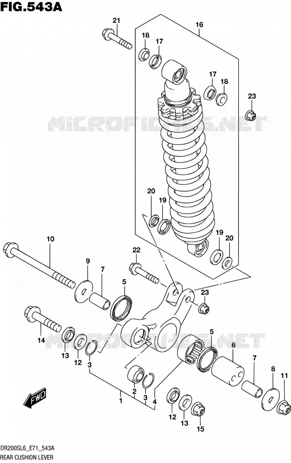 SHOCK ABSORBER LINKAGE Suzuki MOTO 200 DR 2016  DR200S L6 (E71)