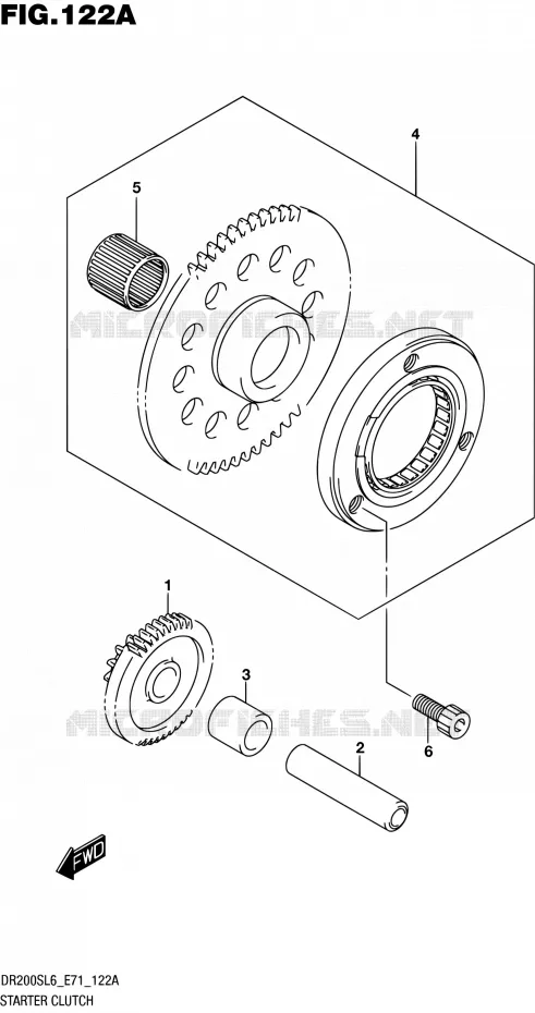 STARTER MOTOR CLUTCH Suzuki MOTO 200 DR 2016  DR200S L6 (E71)