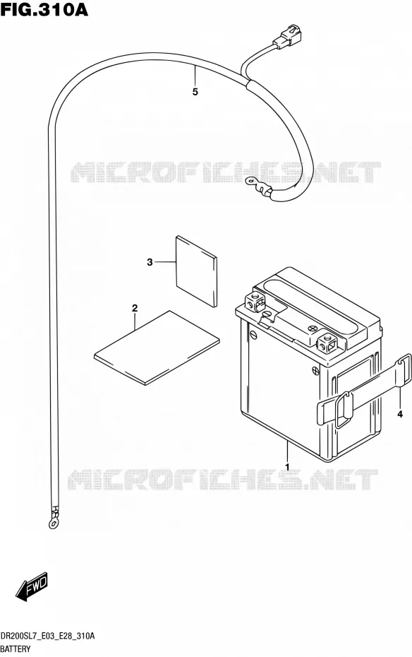 BATTERY Suzuki MOTO 200 DR 2017  DR200S L7 (E03,E28,E33)