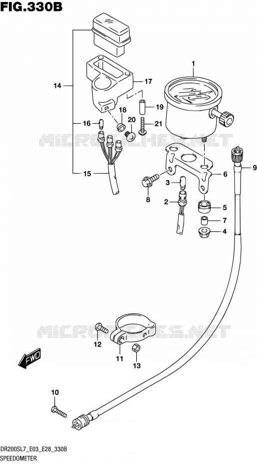 SPEEDOMETER (DR200SL7 E28) Suzuki MOTO 200 DR 2017  DR200S L7 (E03,E28,E33)