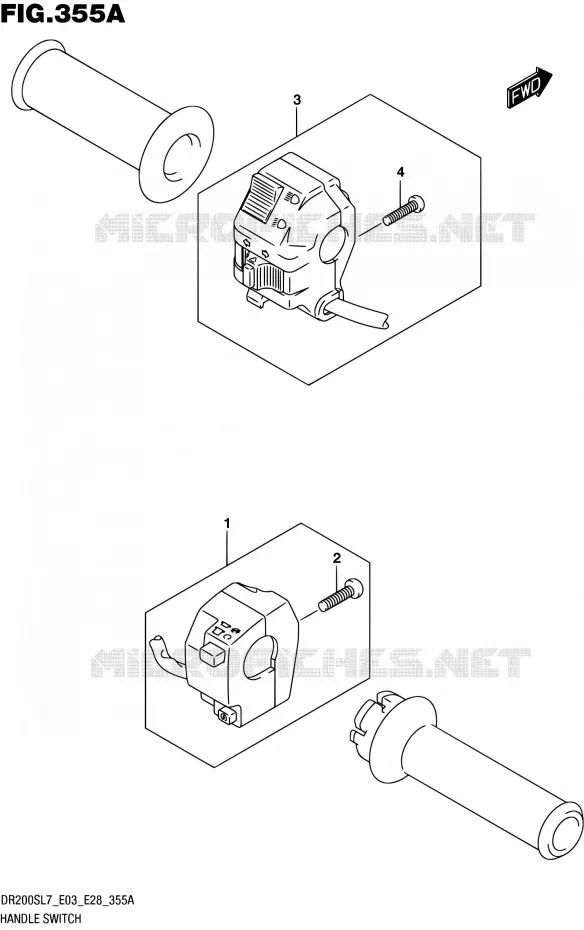 SWITCHES Suzuki MOTO 200 DR 2017  DR200S L7 (E03,E28,E33)