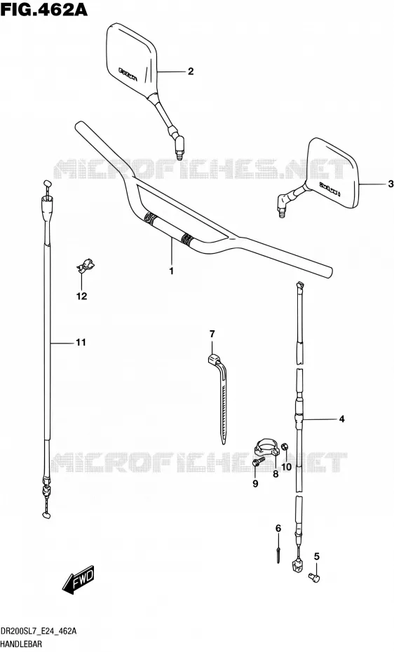 HANDLEBAR Suzuki MOTO 200 DR 2017  DR200S L7 (E24)